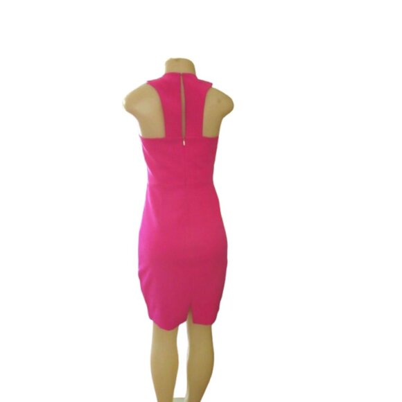 Trina Turk Hot Pink Open Back Stretch Party Dress Size 4 - Picture 6 of 8